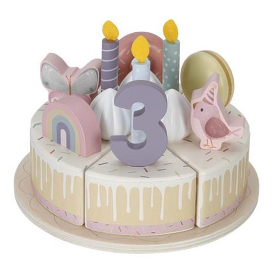 Picture of Wooden birthday cake Pink - 26-pcs