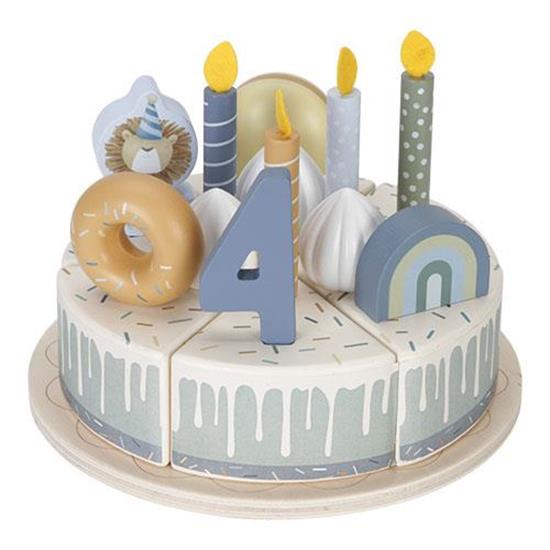 Picture of Wooden birthday cake Blue - 26-pcs