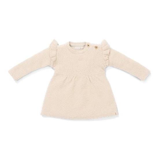 Picture of Knitted dress long sleeves ruffles Sand - 74