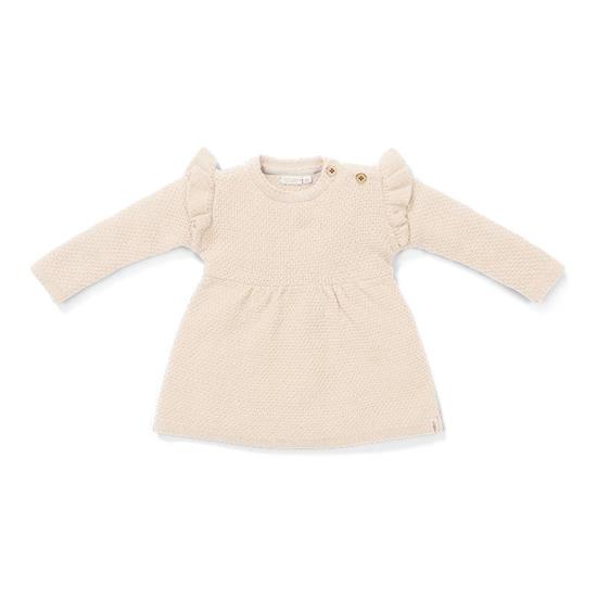 Picture of Knitted dress long sleeves ruffles Sand - 56