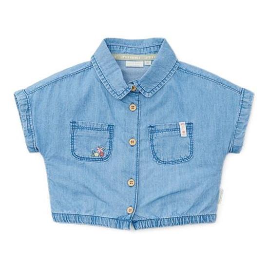 Afbeelding van Blouse korte mouw Denim - 74