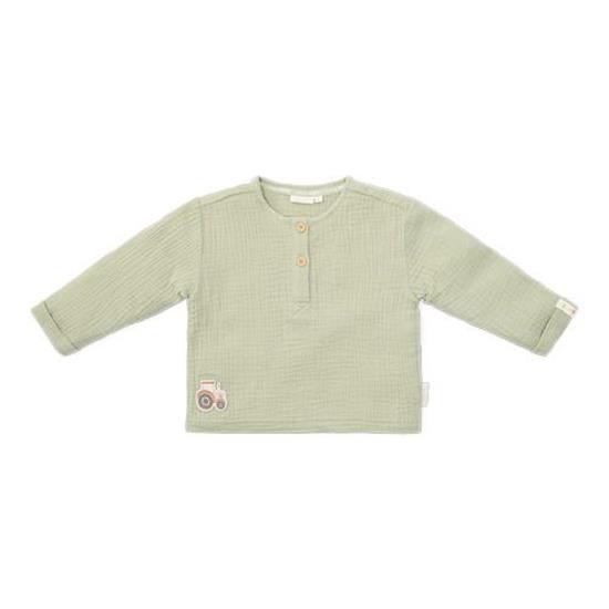 Musselin T-shirt langärmlig Grass Green - 80