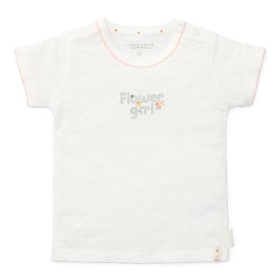 Afbeelding van T-shirt korte mouw Off White Flower Girl - 104