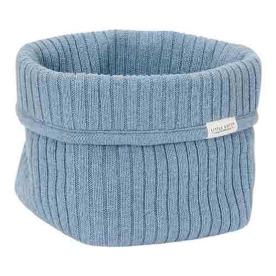 Picture of Knitted storage basket small Pure Denim Blue