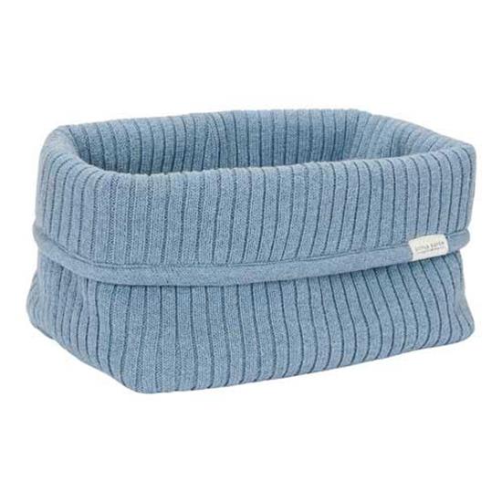 Panier de toilette grand tricot Pure Denim Blue