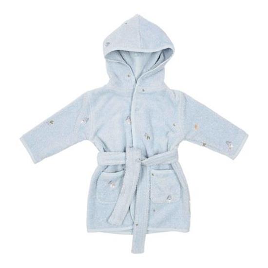 Peignoir bébé brodé Denim Blue - 86/92