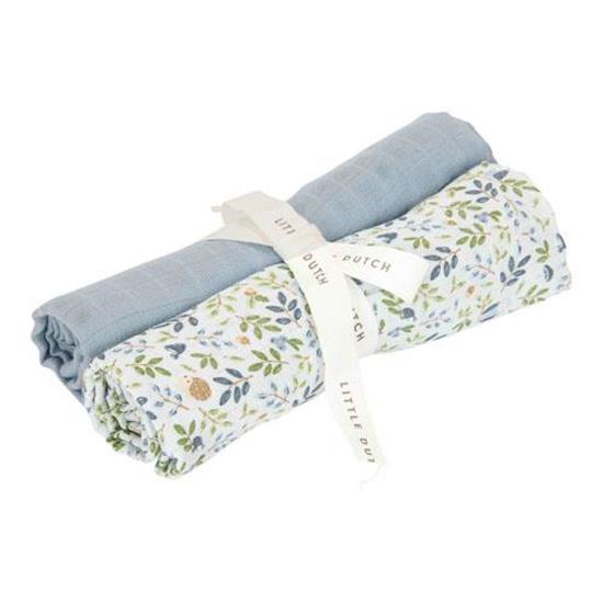 Musselintuch Swaddles 70 x 70 Forest Adventure & Denim Blue