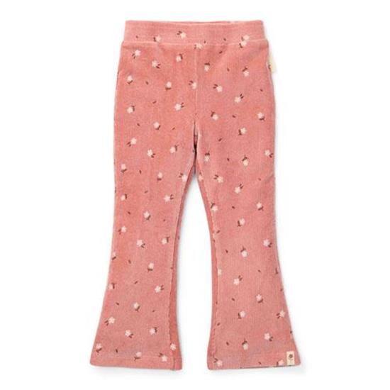 Picture of Flared Trousers Warm Rose Flowers - 74