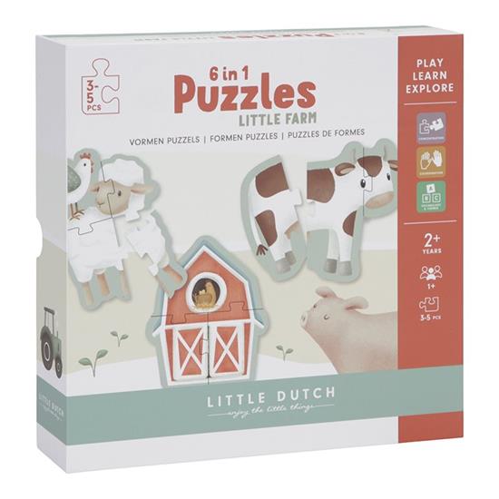 Afbeelding van 6 in 1 puzzel Little Farm 