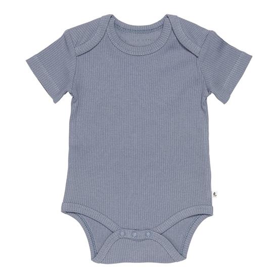 Body manches courtes Rib Blue - 62/68