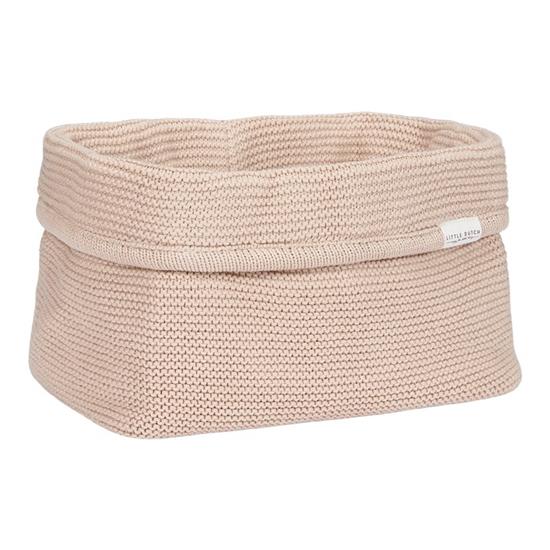 Panier de toilette tricoté grand Beige