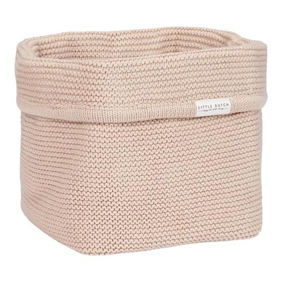 Panier de toilette tricoté petit Beige