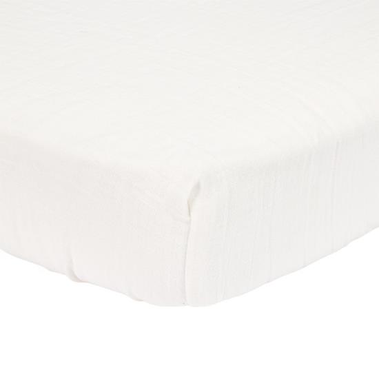 Drap-housse mousseline 70x140/150 Soft White