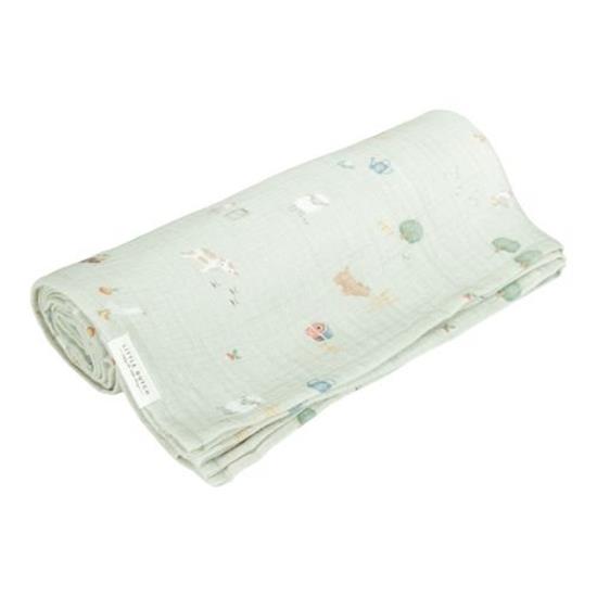 Picture of Swaddle 120 x 120 muslin Little Farm